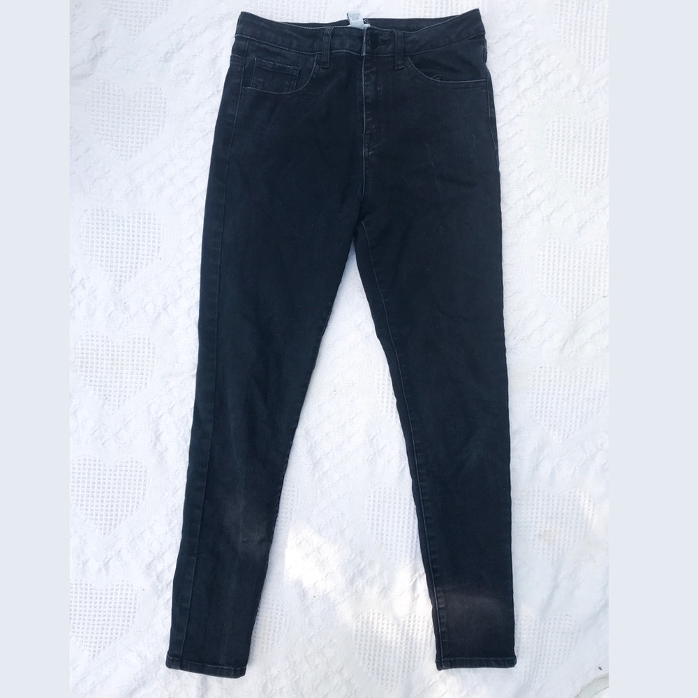 Black denim skills jeans